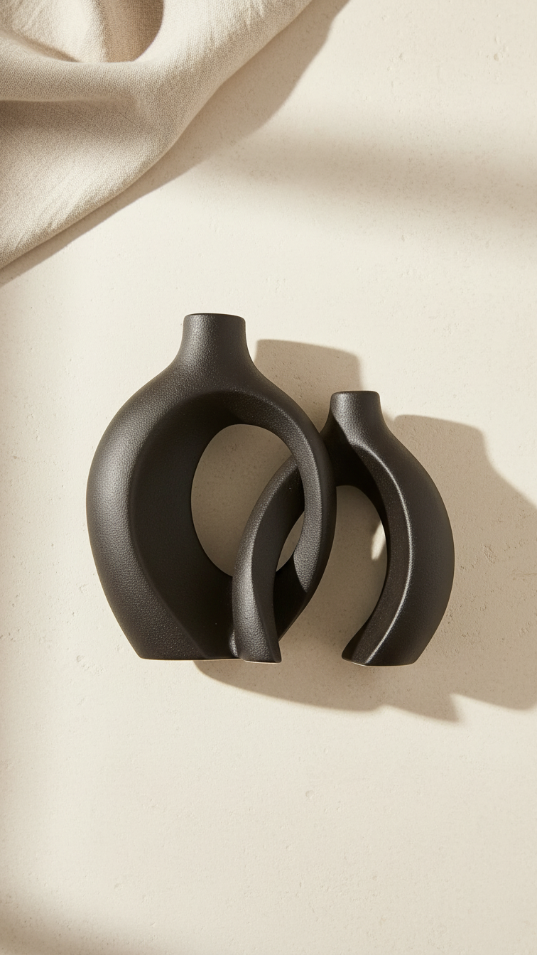 Chic Boho Ceramic Vases Set