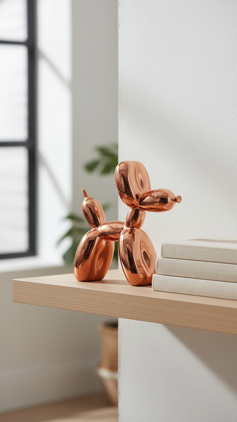 Mini Ceramic Balloon Dog Statue